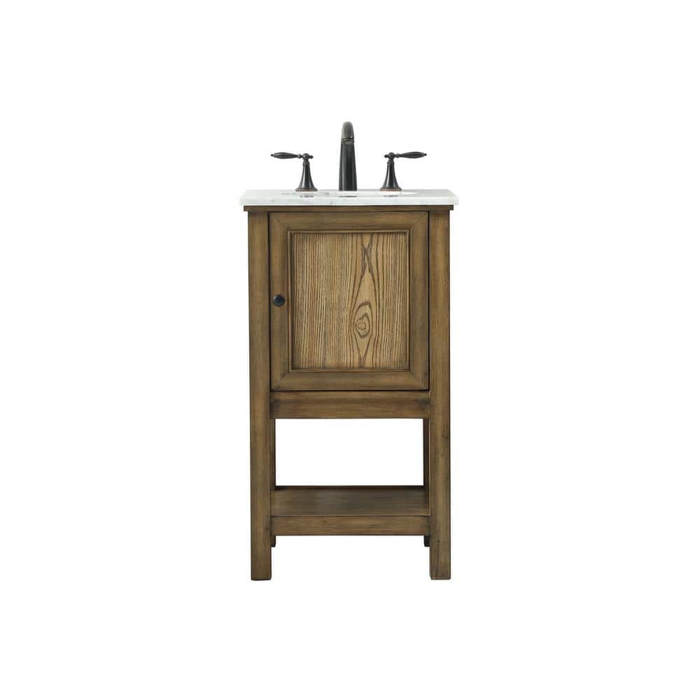 Simply Living 19 in. W x 19 in. D x 34 in. H Bath Vanity in Driftwood with 