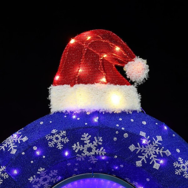 LuxenHome 37 in. 3-Piece Multi-Color JOY Christmas Decoration with