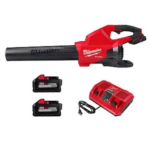 M18 FUEL 18V Brushless Cordless Dual Battery 145 MPH 600 CFM Blower with Dual Bay Rapid Charger and Two 8Ah HO Batteries