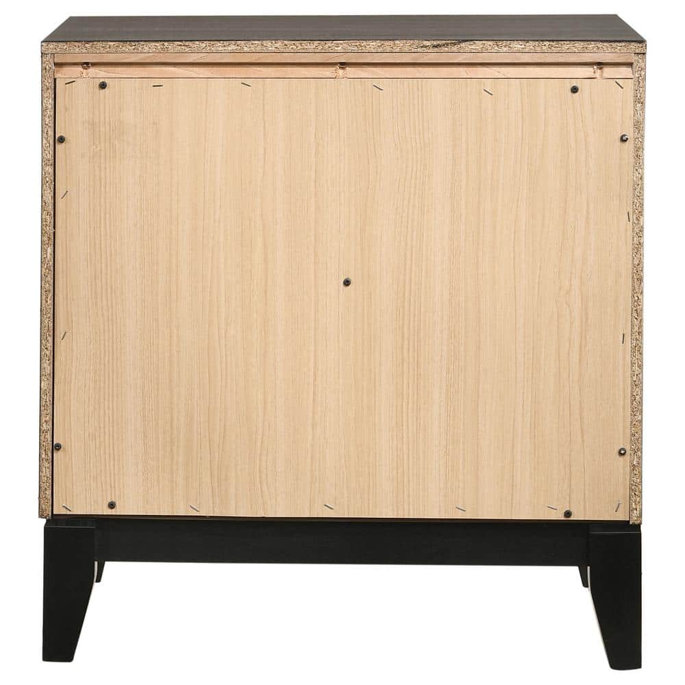 Watson 24" Gray Oak and Black 2-Drawer Nightstand