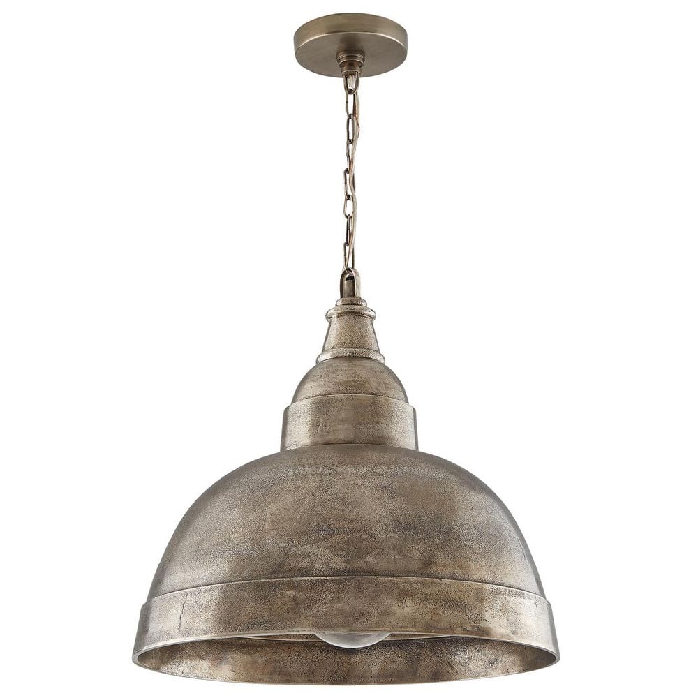Sedona 100-Watt 1-Light Oxidized Nickel Sand-Cast Medium Bell Pendant Light and No Bulbs Included price history on PriceWatchPro