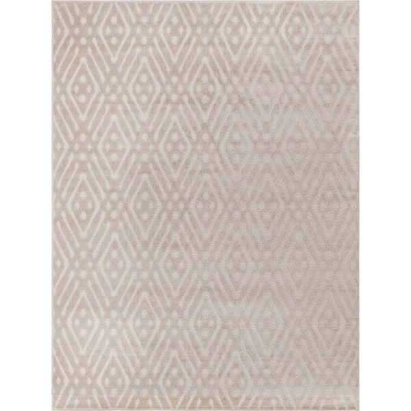 Unique Loom Sabrina Soto Beige 9 ft. x 12 ft. Ella Indoor/Outdoor Area Rug