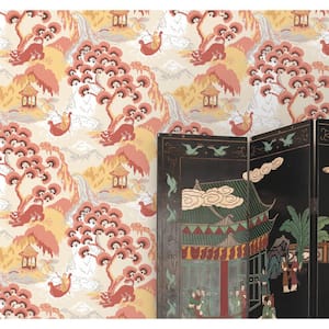 Pink Lemonade Old Peking Peel & Stick Wallpaper Approx. 34.2 sq. ft.