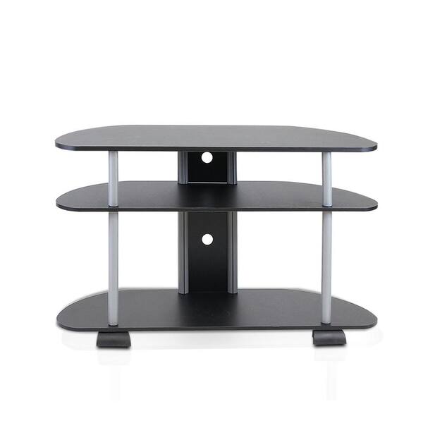 Furinno Turn-N-Tube 39 in. Black Particle Board TV Stand Fits TVs Up to 37 in. with Cable Management