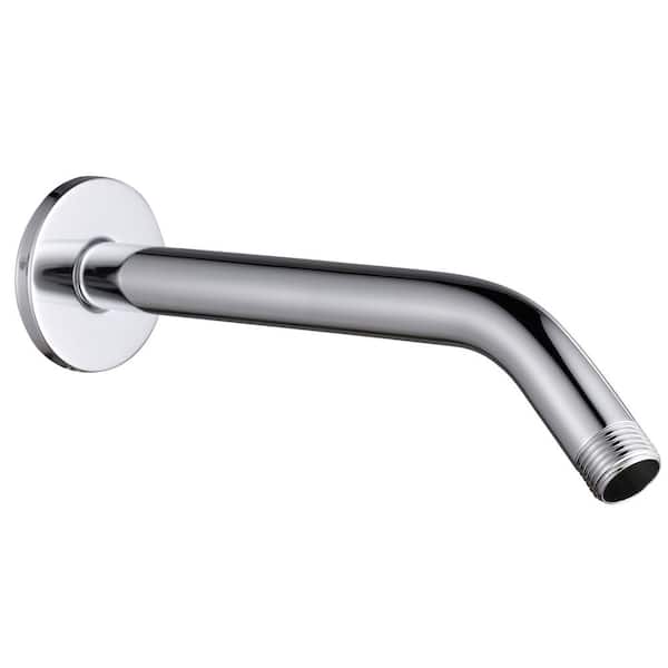 Heemli 10 in. Shower Arm and Flange in Chrome
