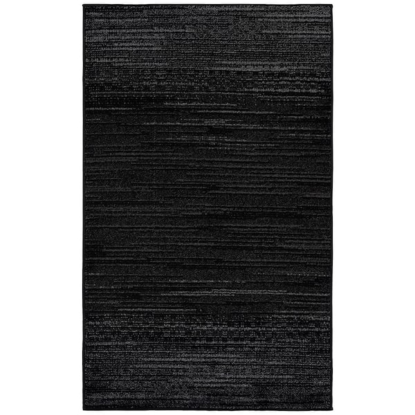 Adirondack 3 ft. x 5 ft. Black/Gray Gradient Transitional Area Rug