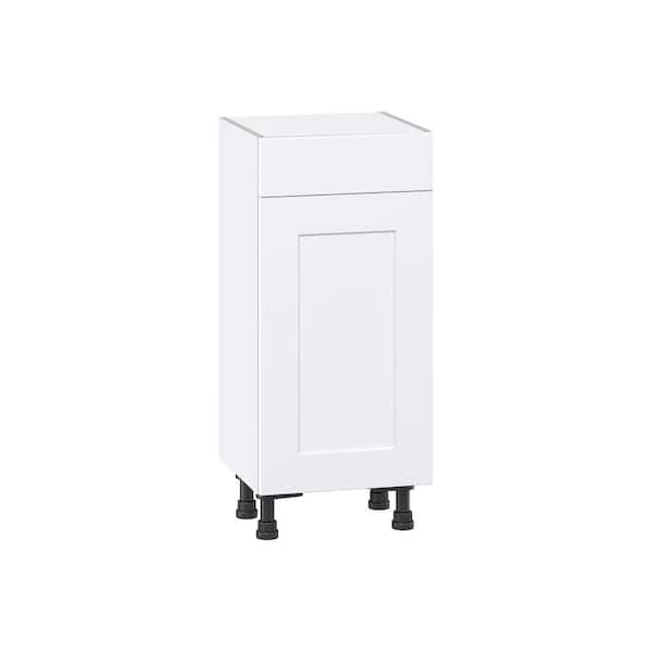 J COLLECTION Roseland 15 in. W x 14 in. D x 34.5 in. H Assembled Shaker Base Kitchen Cabinet in Warm White with Drawer