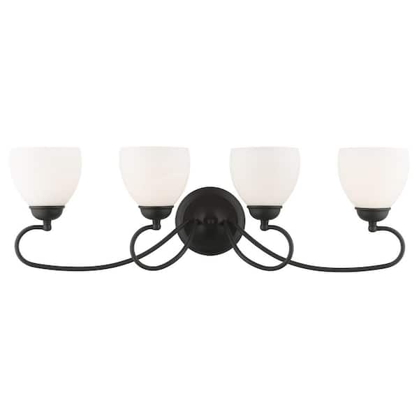 AVIANCE LIGHTING Surreywood 31.25 in. 4-Light Black Bath Vanity