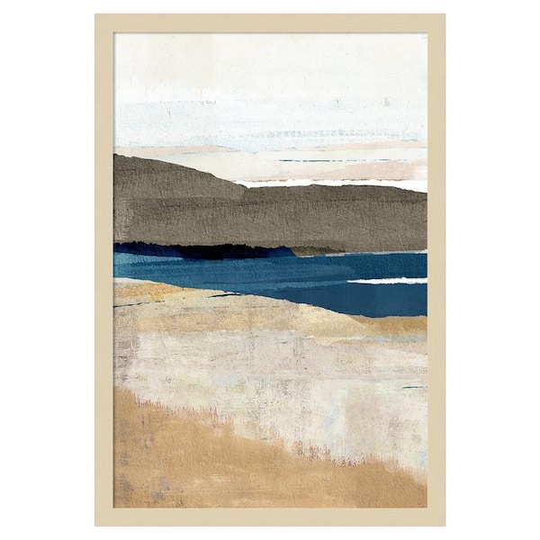Amanti Art Buttermere I by Flora Kouta 17 in. W x 25 in. H. Wood Framed Wall Art Print Framed in Brown