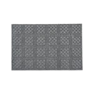 Aqua Thirst Slate Lattice 2 ft x 3 ft synthetic fibers Door Mat area rug