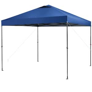 10 ft.x 10 ft.Blue Foldable Outdoor Instant Pop-Up Canopy with Carry Bag