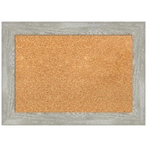 Dove Greywash 21.50 in. x 15.50 in. Narrow Framed Corkboard Memo Board