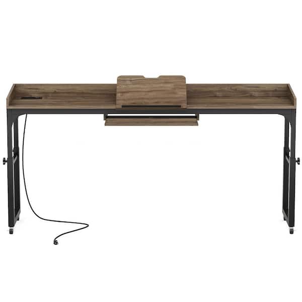 BYBLIGHT Moronia 70.86 in. Rectangular Gray Wood Height