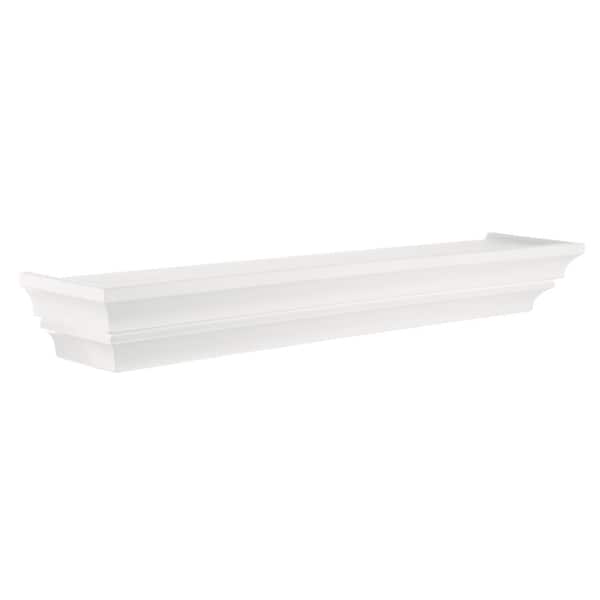 Unbranded 24 in. White Kiera Grace Madison Floating Wall Shelf