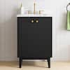 Home Decorators Collection Sylvie 24 in. Single Sink Fluted Black Bath ...
