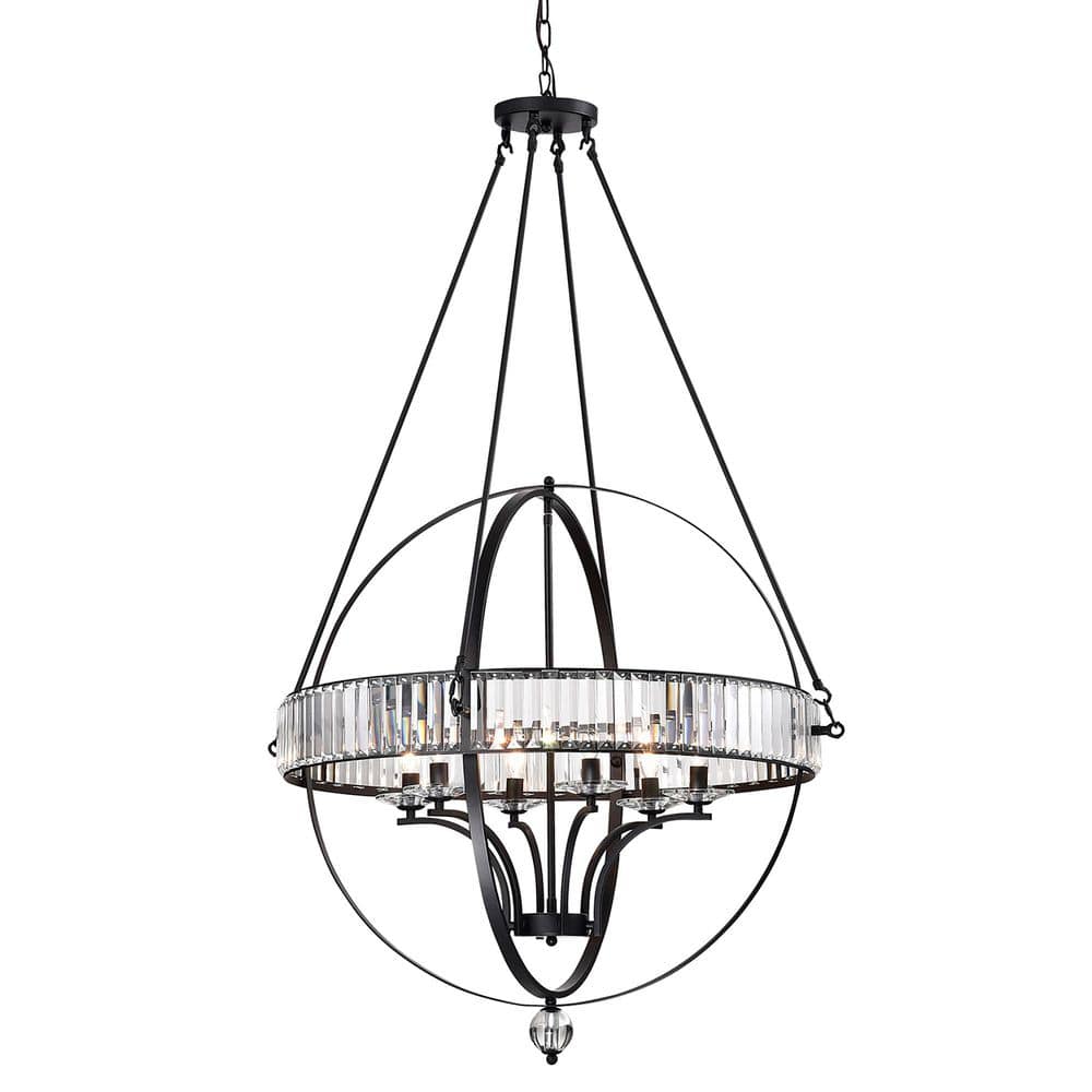 Magellan 12-Light Black Sphere Chandelier with Crystal Belt price history on PriceWatchPro
