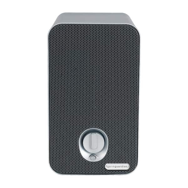 338 sq. ft. HEPA Filter Tabletop Air Purifier 11 in. in Silver for Home, UV-C, Wildfire Smoke, Dust, Odors, Allergens