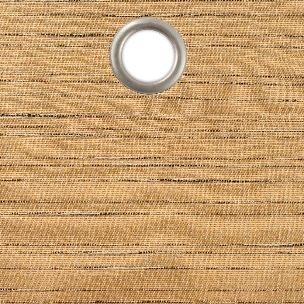 Gold Blackout Polyester Linen Grommet Window Panel