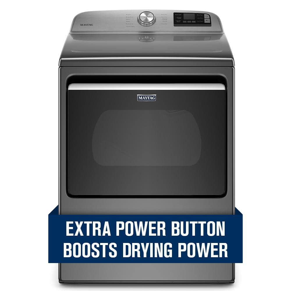 7.4 cu. ft. 240-Volt Metallic Slate Smart Capable Electric Dryer with Hamper Door and Advanced Moisture Sensing