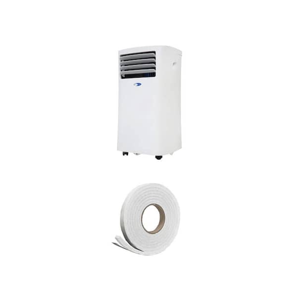 7,000 BTU Portable Air Conditioner (300 Sq. Ft.) and 3/4 in. x 7/16 in. x 10 ft. Weatherstrip Tape Combo