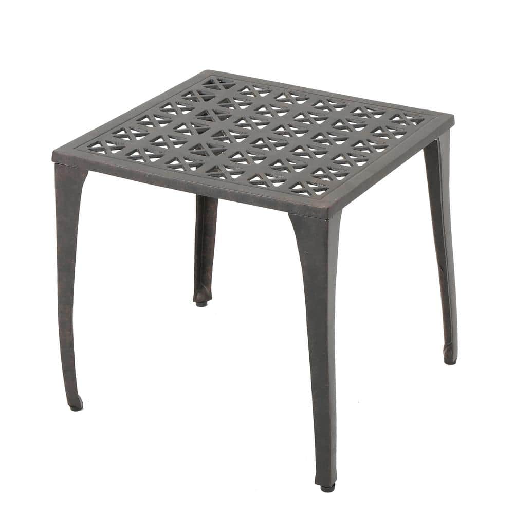 18 in. Aluminium Outdoor Side Table, Classic Design, Weather-resistant for 
