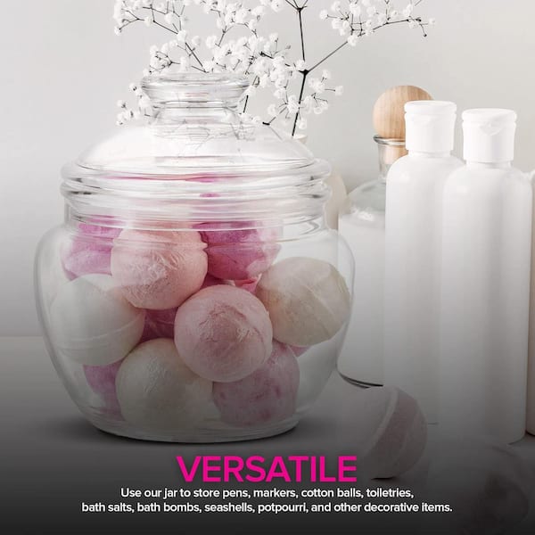 1 Piece 40 oz Candy and Cookie Jar with Lid,Premium Acrylic Clear Apothecary Jar Wedding andHome Decor Centerpiece,Clear