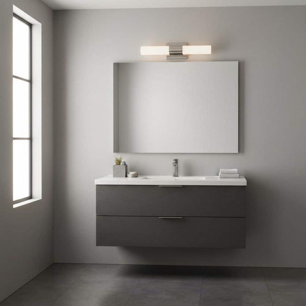 Portia 16-Watt Integrated LED 19 in. Bath Vanity Light in Brushed Nickel price history on PriceWatchPro