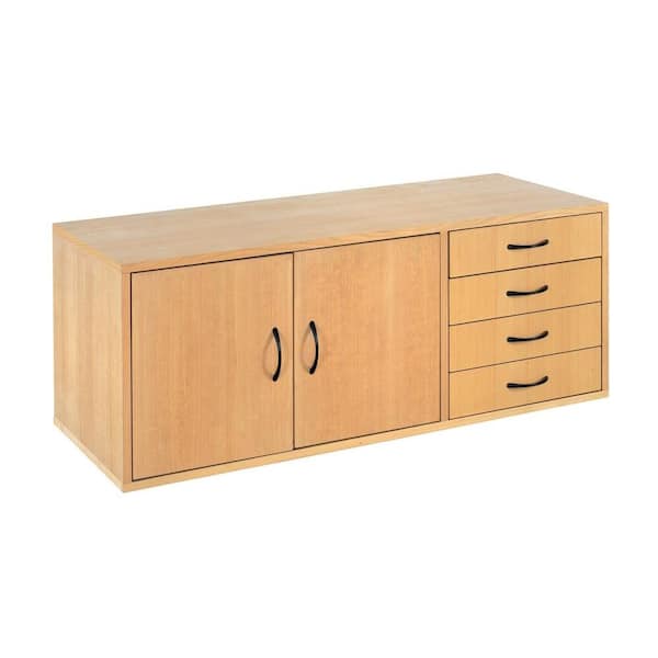 Unbranded Premier Wood Freestanding Garage Cabinet in Clear (48 in. W x 19 in. H x 21 in. D)
