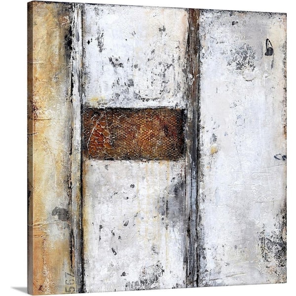 Dawn, Abstract Painting in Brown and White (Acrylic Painting) | Large Solid-Faced Canvas Wall Art Print | Great Big Canvas