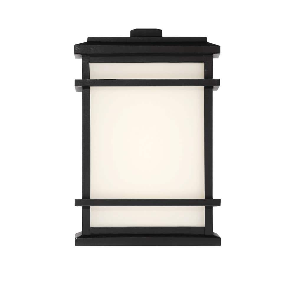 GLUCKSTEINELEMENTS Balmoral 1-Light Black Integrated LED Outdoor Wall Sconce