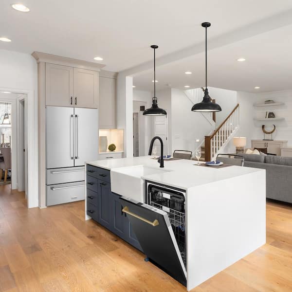 Autograph Edition 24 in. Top Control 6-Cycle Tall Tub Dishwasher w/ 3rd Rack in Black Stainless Steel & Champagne Bronze