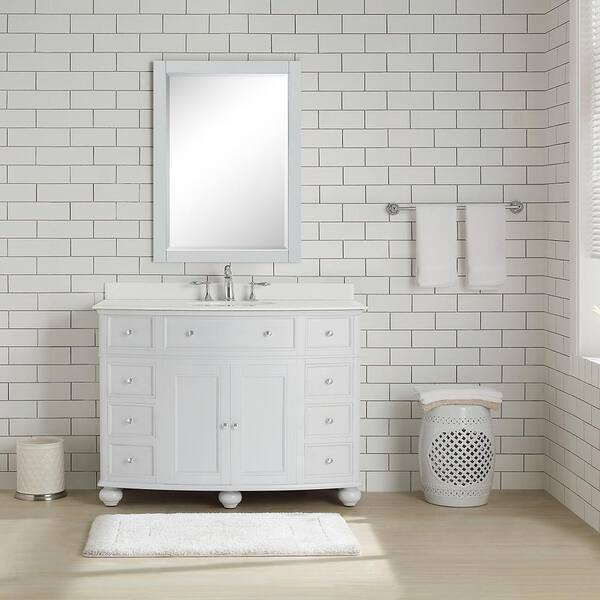 White Bathroom Sink Backsplash