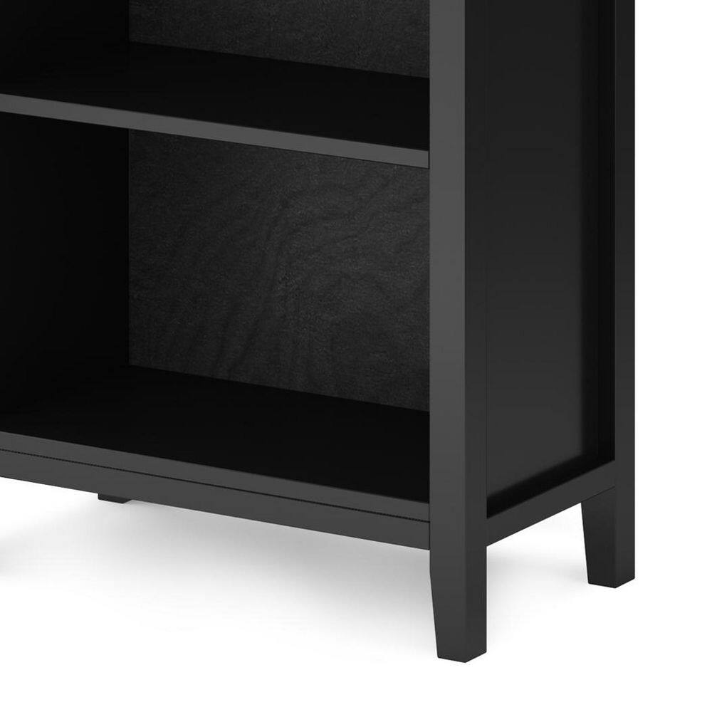 Artisan Solid Wood 72'' Adjustable 5-Shelf Bookcase in Black