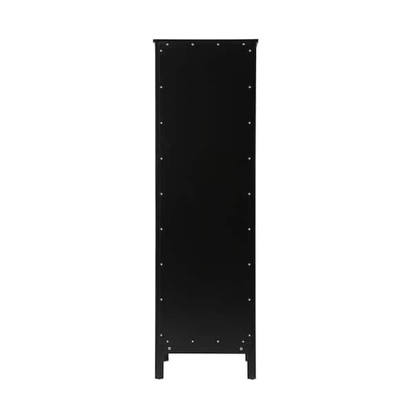 Timeless Home 20 in. W x 22 in. D x 65 in. H Black Freestanding