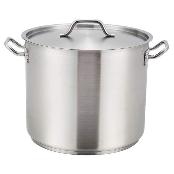 Winco 16 qt. Stainless Steel Stock Pot with Cover