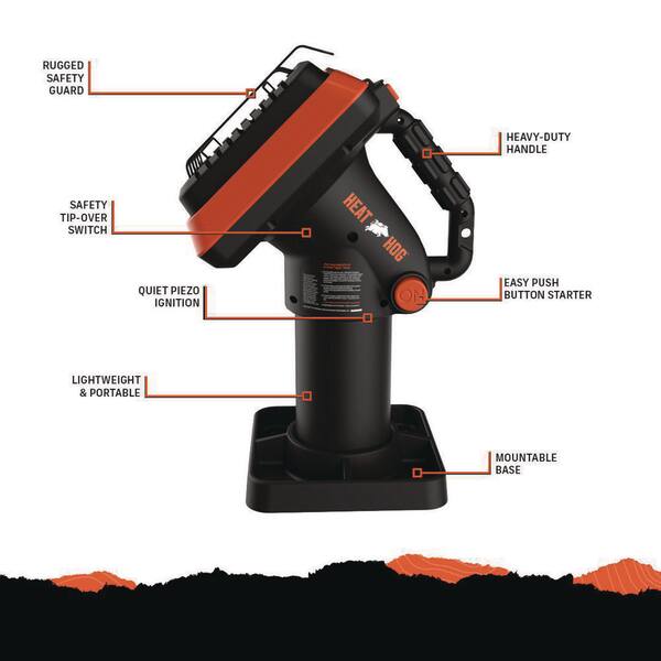 HEAT HOG 4,000 BTU Radiant Propane Portable Space Heater HH-04SLN-A - The  Home Depot