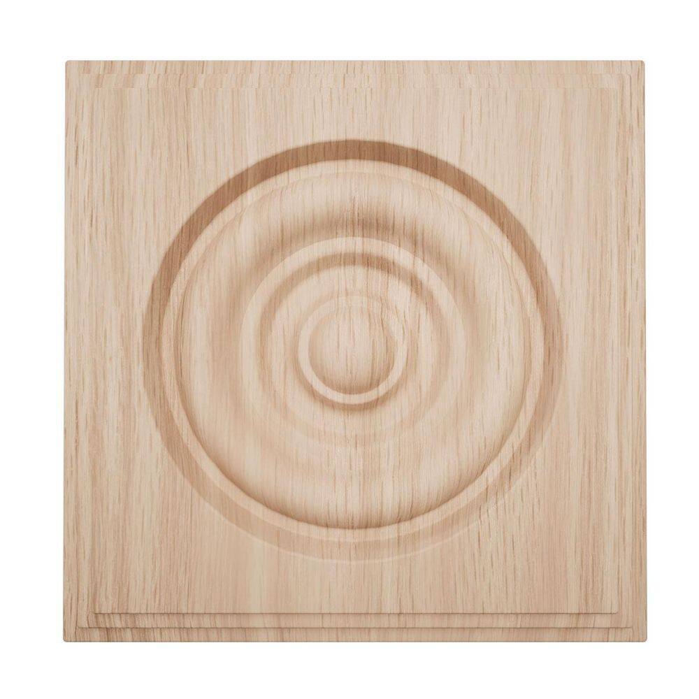 1-1/8 in. x 5-1/2 in. x 5-1/2 in. Red Oak Square Rosette with Center Bullseye price history on PriceWatchPro