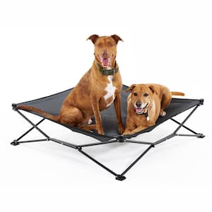 On the Go Elevated Pet Bed, King, Steel Grey