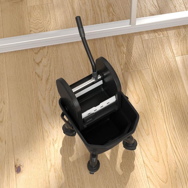 HOMCOM Mop Bucket with Wringer on Wheels for Floor Cleaning, 27.5