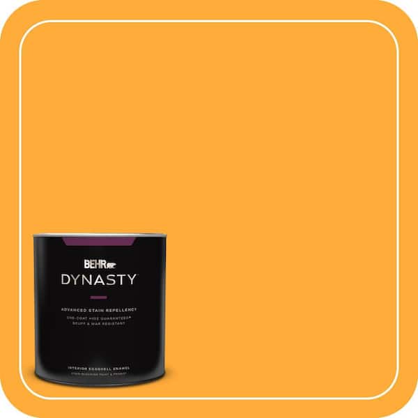 BEHR DYNASTY 1 qt. #S-G-310 Peach Butter Eggshell Enamel Interior Stain-Blocking Paint and Primer