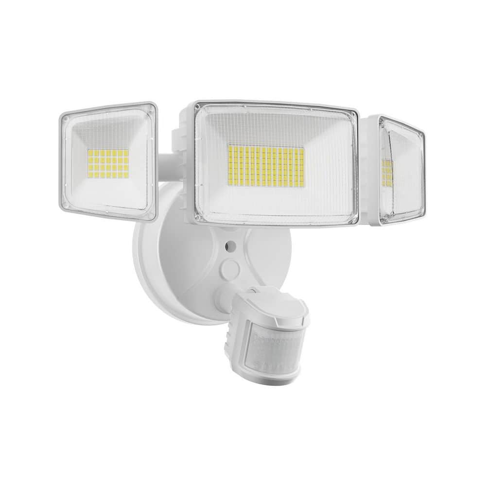 100-Watt LED Motion Sensing Dusk to Dawn Flood Light 11000 Lumen 120° Beam White Hardwired Outdoor 1-Pack price history on PriceWatchPro