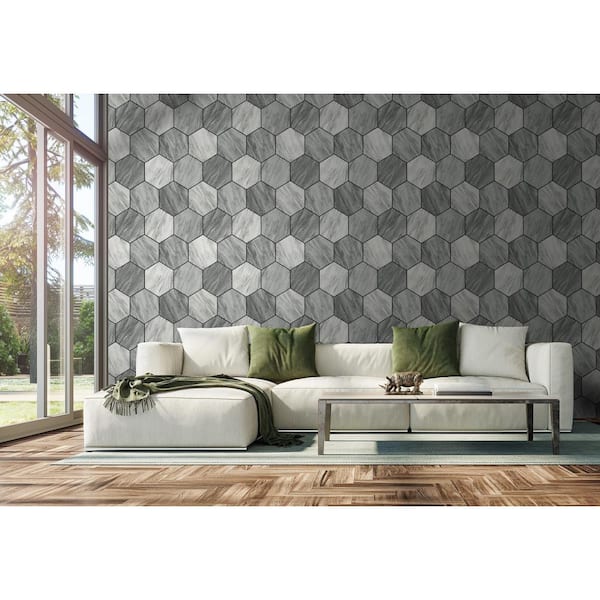 CASA MIA Texture Effect Charcoal Paper Non - Pasted Strippable Wallpaper  Roll Cover 56.05 sq. ft. WF20710 - The Home Depot