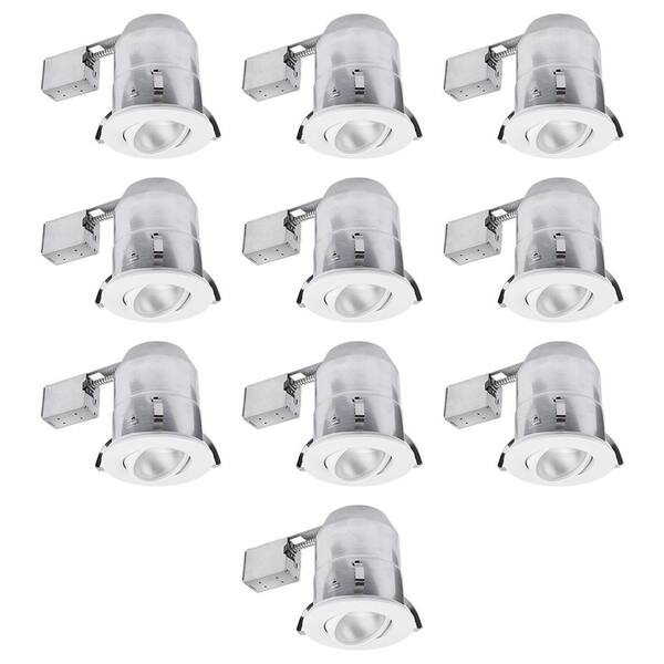 Globe Electric 6 in. White Round Recessed Lighting Kit (10-Pack)