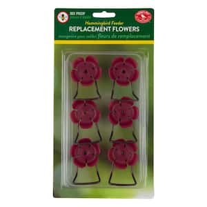 Replacement Pink Hollyhock Flower Feeding Ports and Perches