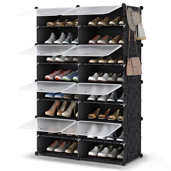 Shoe Rack Storage Organizer Clear Door Unit Cube Cabinet Shelf