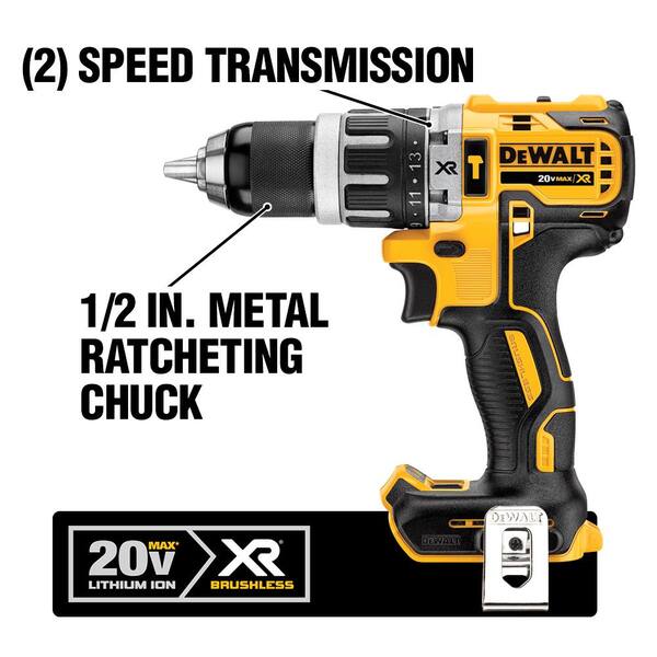 thumbnail interactive-video image 1 of Dewalt DCD998BR 20V MAX XR Brushless Hammer Drill (Tool Only) - Renewed & Certified 1 of 11