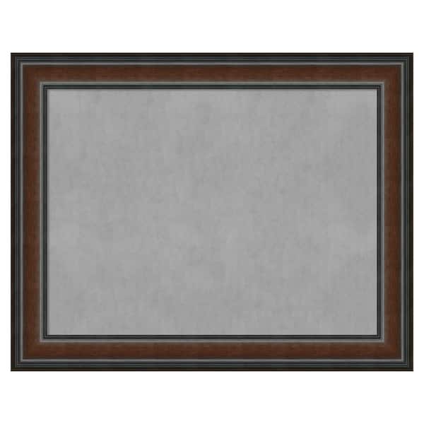 Amanti Art Cyprus Walnut 29 in. x 23 in. Framed Magnetic Board