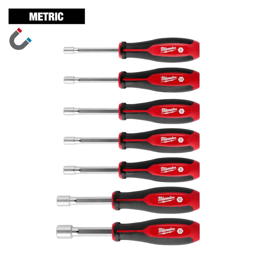 Milwaukee Metric HollowCore Magnetic Nut Driver Set (7-Piece) 48