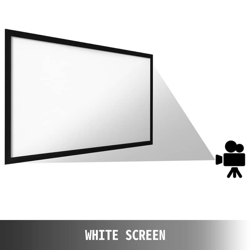 Projection Screen 120 in. 16:9 Movie Screen Fixed Frame 3D Projection Screen for 4K HDTV Movie Theater Home