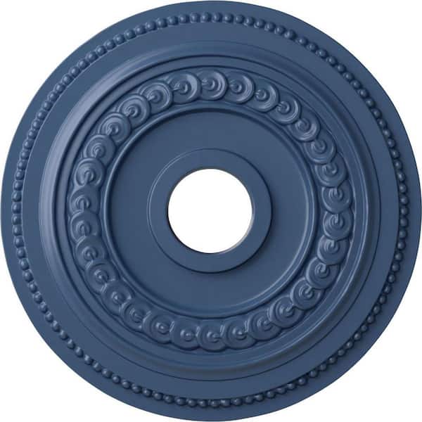 Ekena Millwork 18" x 3-3/8" ID x 7/8" Oldham Urethane Ceiling Medallion (Fits Canopies upto 8-5/8"), Hand-Painted Americana